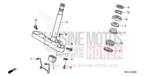 TIGE DE DIRECTION VF750CS de 1995